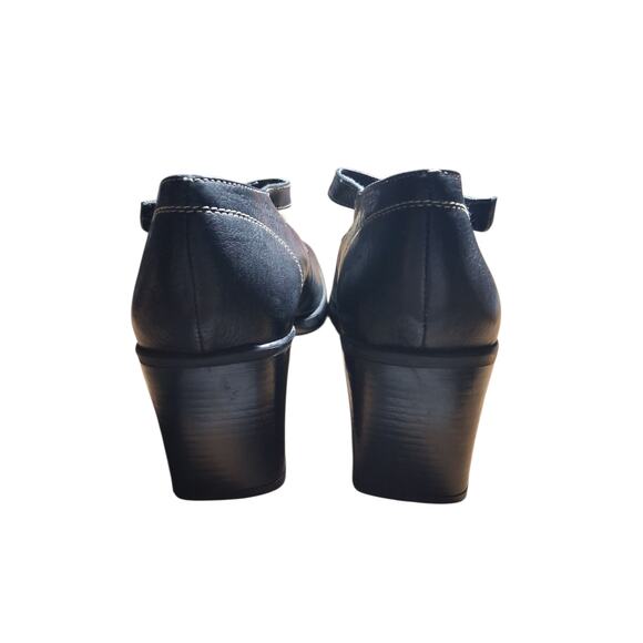 AEROSOLES Chunky Heel Mary Jane Womens size 10B Blk Leather 3" Pumps Whimsigoth - Picture 6 of 15